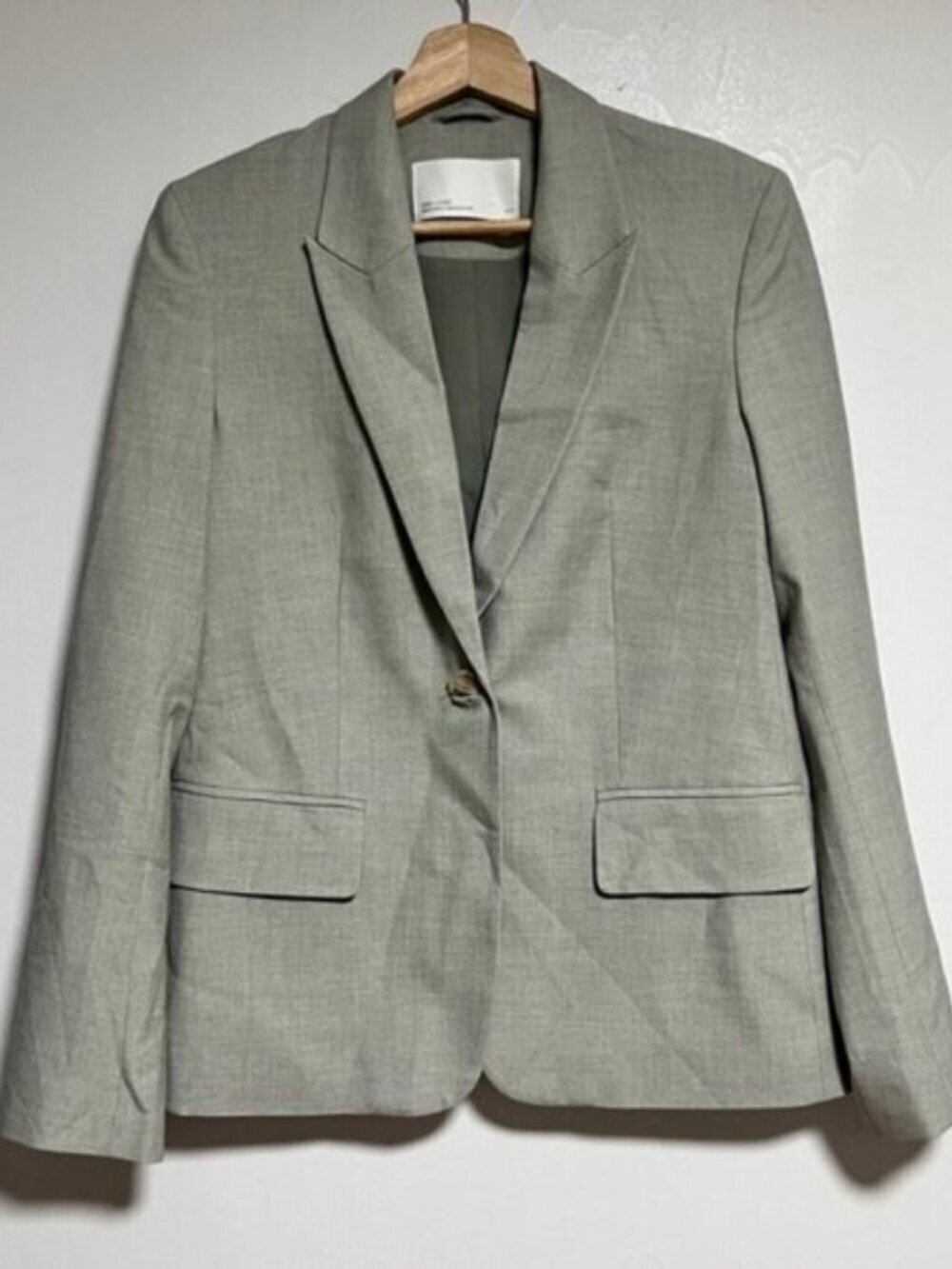 Oak + Fort Light Gray Single-Button Blazer - XS